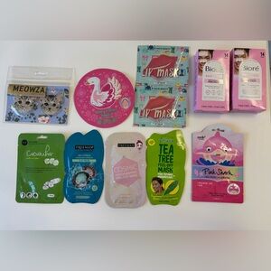 Beauty Mask & Pore Strip Variety Lot Lip Eye Face 11 Pieces